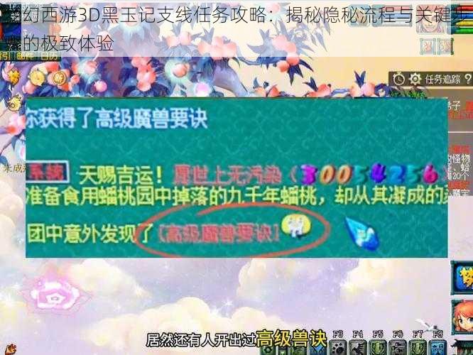 梦幻西游3D黑玉记支线任务攻略：揭秘隐秘流程与关键步骤的极致体验