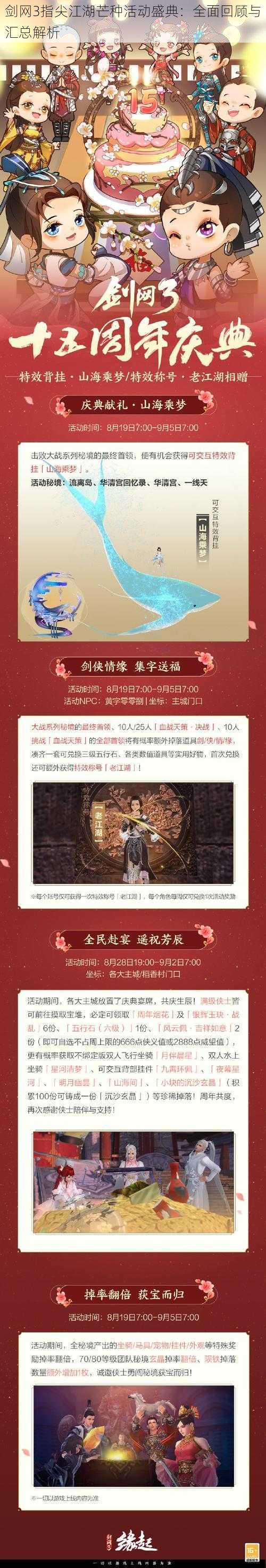 剑网3指尖江湖芒种活动盛典：全面回顾与汇总解析