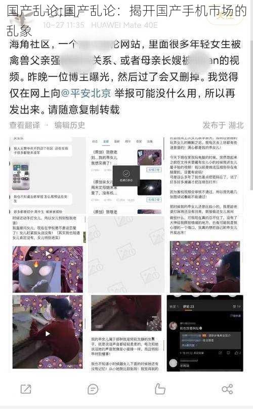 国产乱论;国产乱论：揭开国产手机市场的乱象