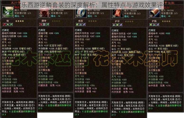欢乐西游逆鳞套装的深度解析：属性特点与游戏效果评估