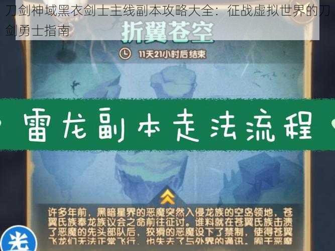 刀剑神域黑衣剑士主线副本攻略大全：征战虚拟世界的刀剑勇士指南