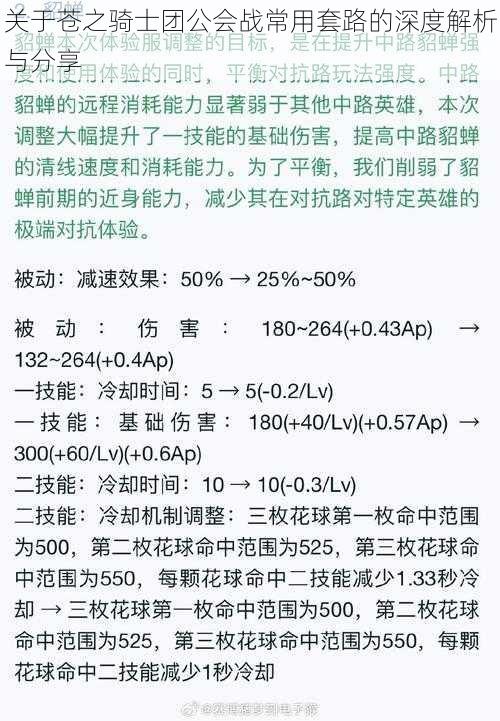 关于苍之骑士团公会战常用套路的深度解析与分享