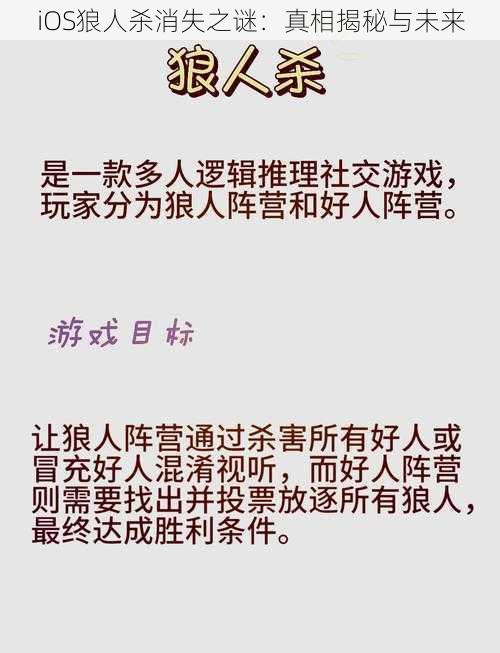 iOS狼人杀消失之谜：真相揭秘与未来