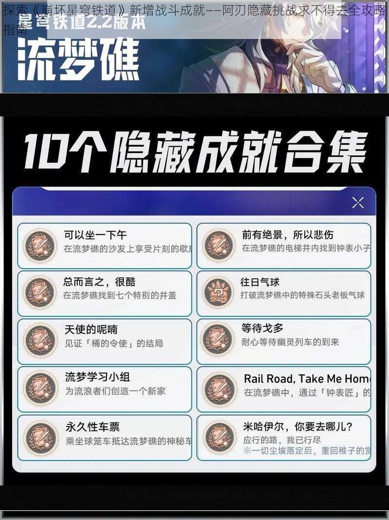 探索《崩坏星穹铁道》新增战斗成就——阿刃隐藏挑战求不得去全攻略指南