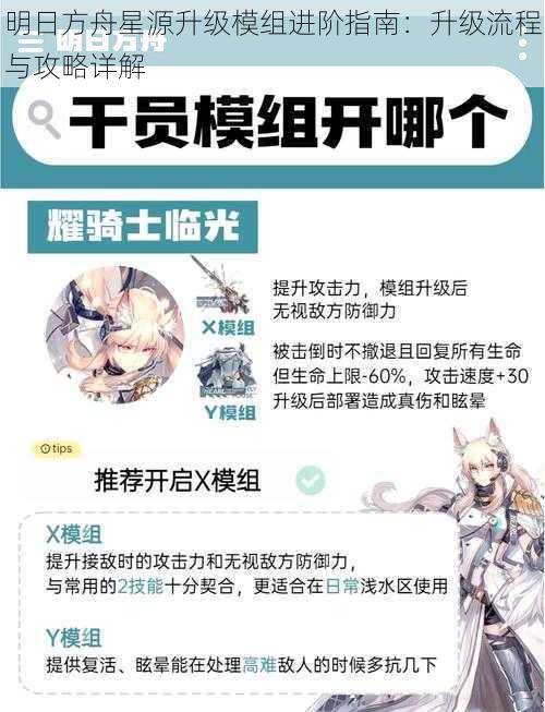 明日方舟星源升级模组进阶指南：升级流程与攻略详解