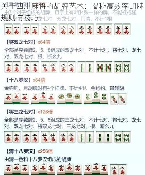 关于四川麻将的胡牌艺术：揭秘高效率胡牌规则与技巧