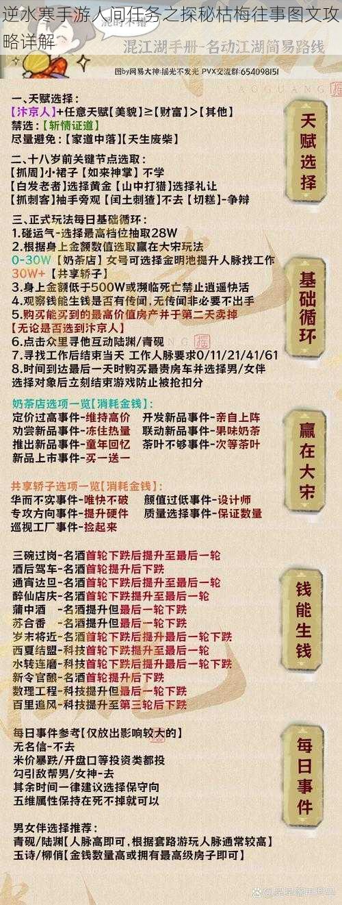 逆水寒手游人间任务之探秘枯梅往事图文攻略详解