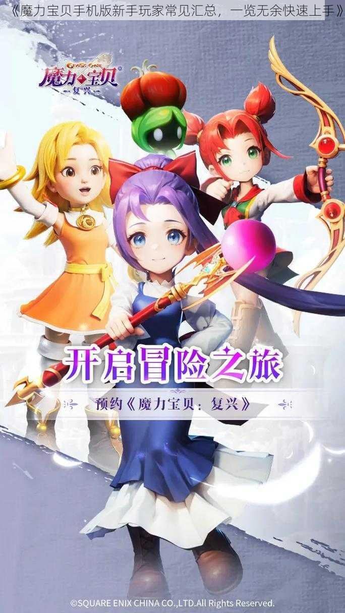 《魔力宝贝手机版新手玩家常见汇总，一览无余快速上手》