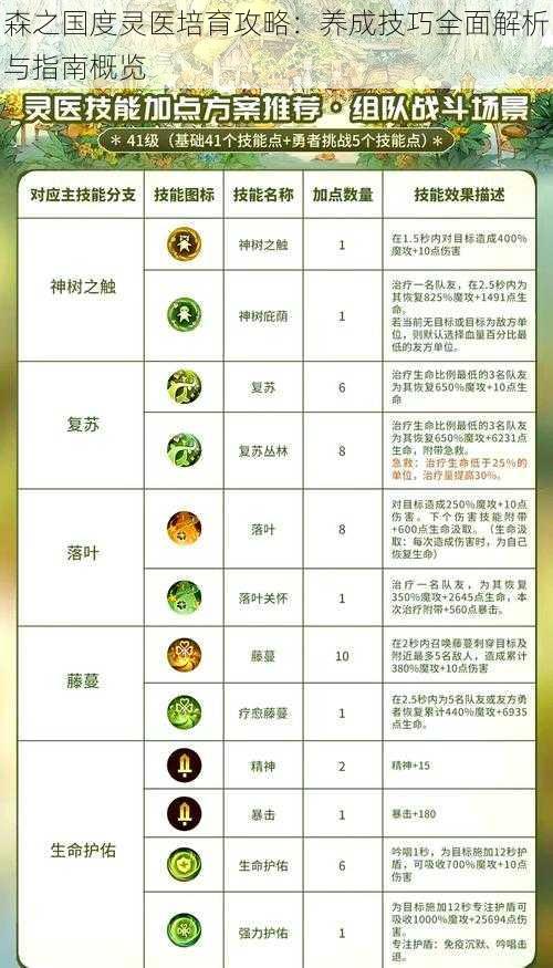 森之国度灵医培育攻略：养成技巧全面解析与指南概览