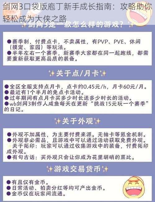 剑网3口袋版庖丁新手成长指南：攻略助你轻松成为大侠之路