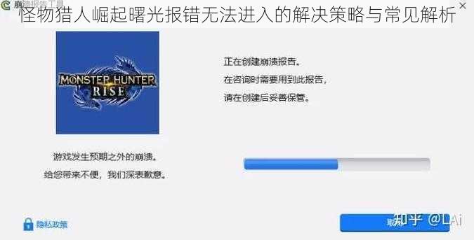 怪物猎人崛起曙光报错无法进入的解决策略与常见解析