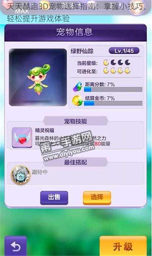 天天酷跑3D宠物选择指南：掌握小技巧，轻松提升游戏体验