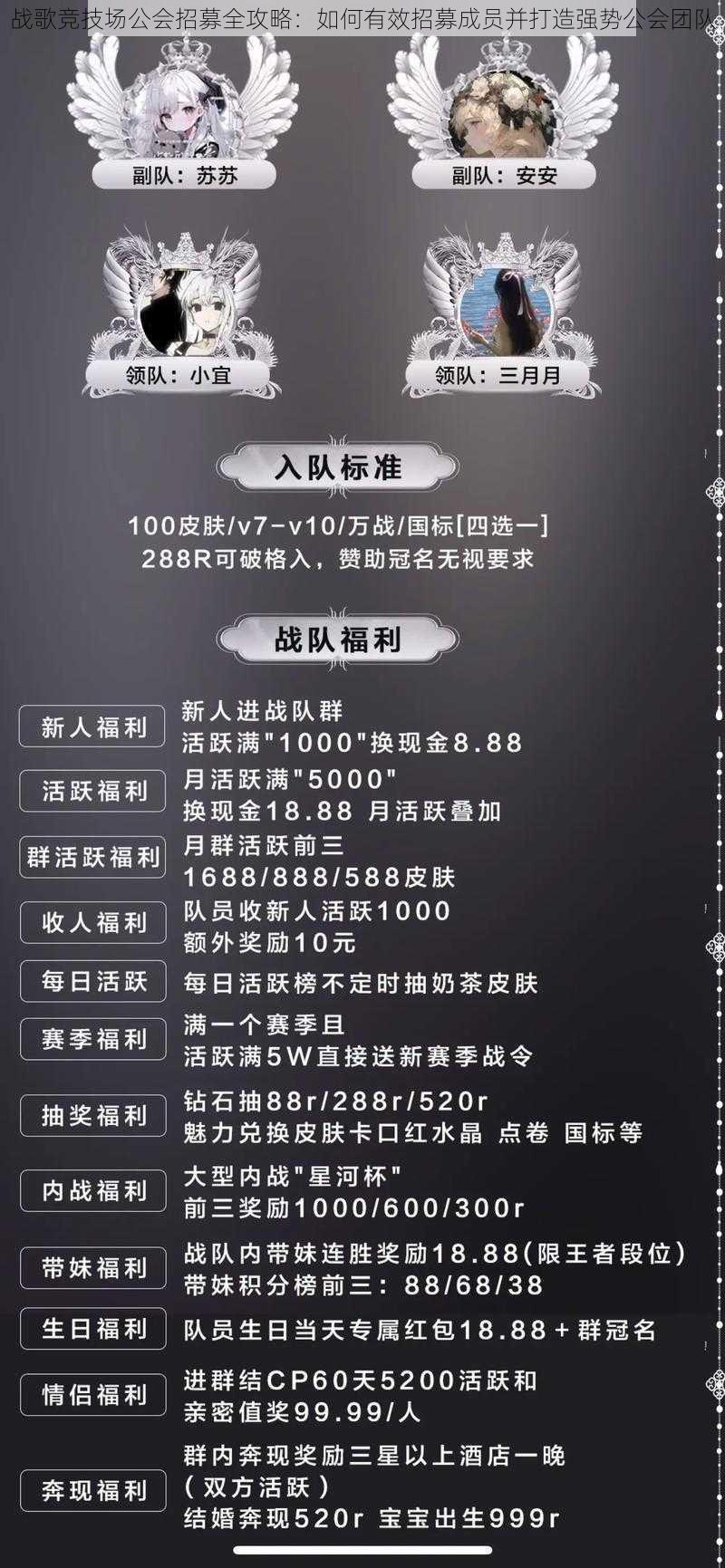 战歌竞技场公会招募全攻略：如何有效招募成员并打造强势公会团队